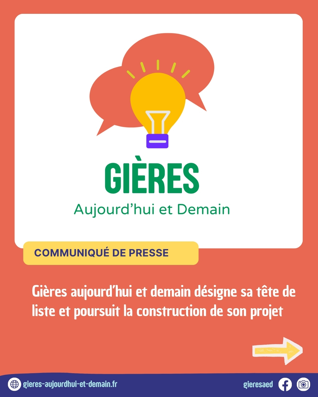 COMMUNIQUÉ DE PRESSE – Élections municipales 2026 Présentation du 13 octobre 2025